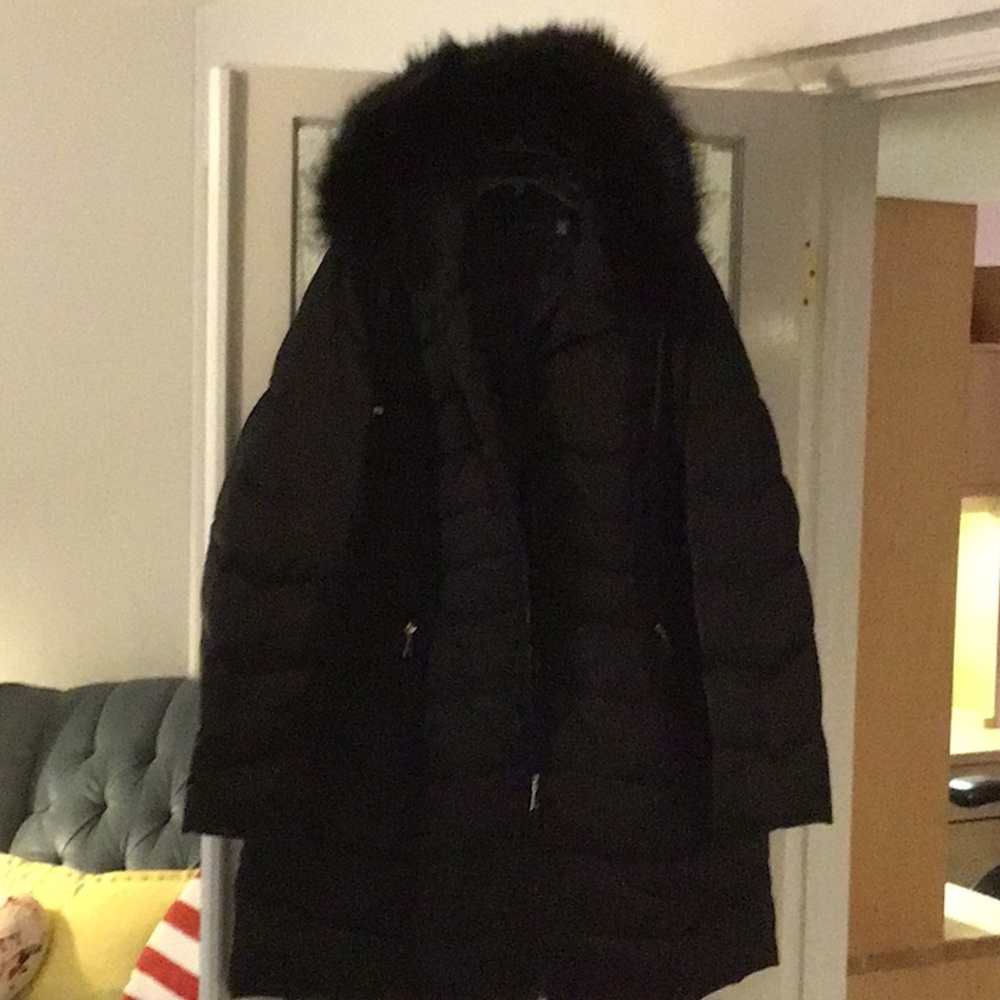 Womens black parka